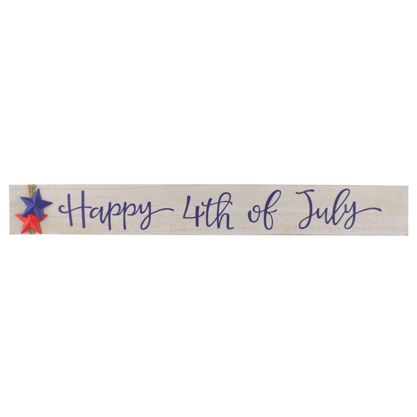 19&#x22; Patriotic &#x201C;Happy 4th of July&#x22; Tabletop D&#xE9;cor - National Tree Company