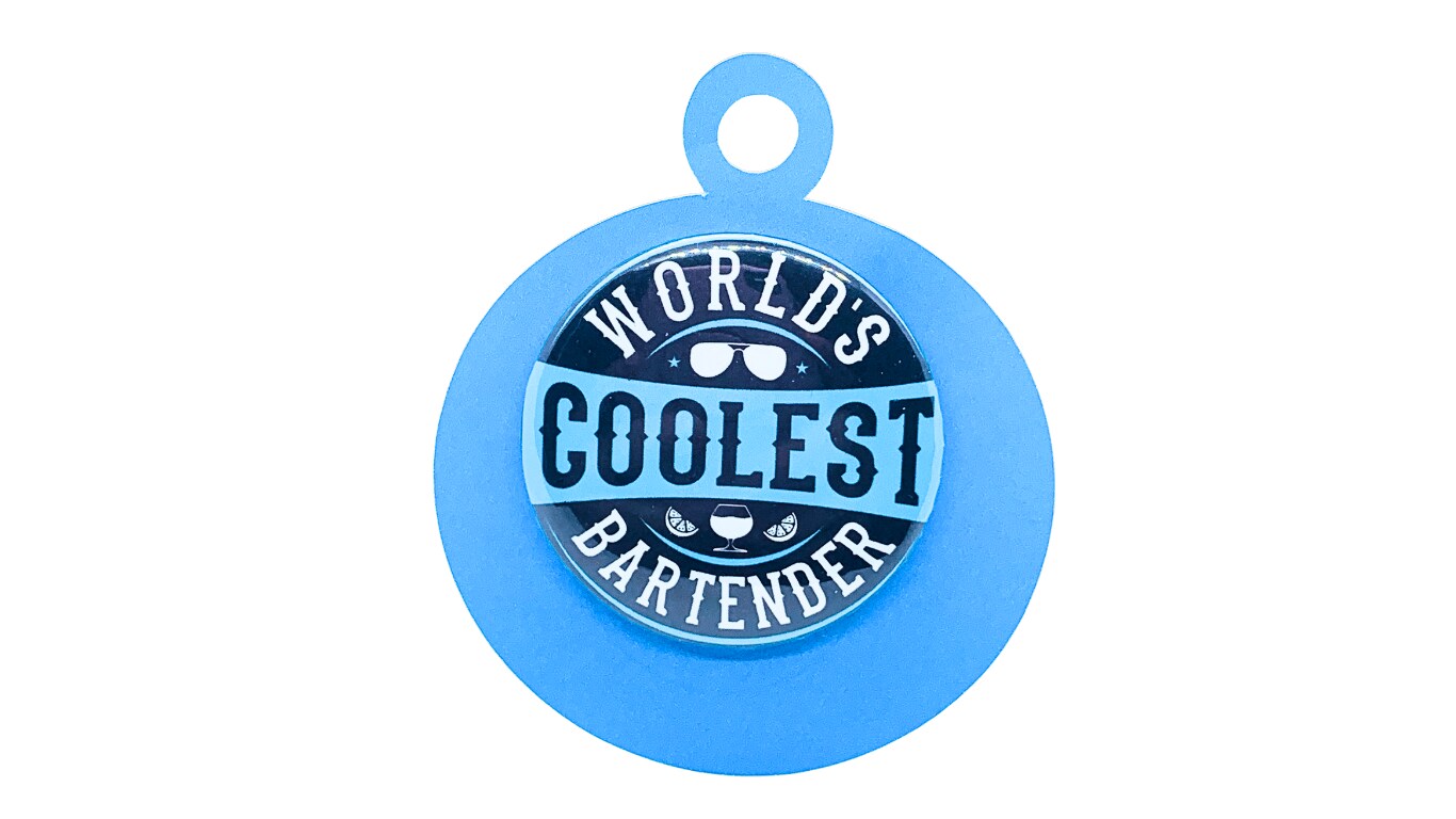 World's Coolest Bartender Pinback Badge Button | MakerPlace by