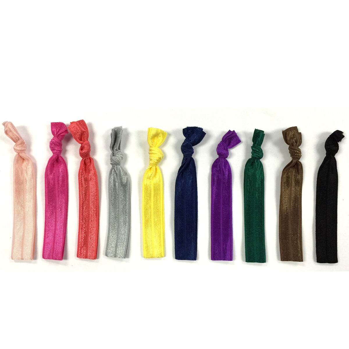Wrapables 10 Pack Elastic Hair Ties Ponytail Holder, Bold and Vibrant