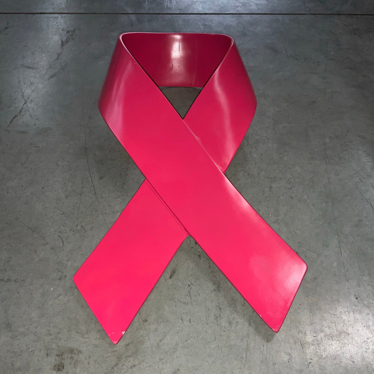Pink Cancer Ribbon Display Wall Decor