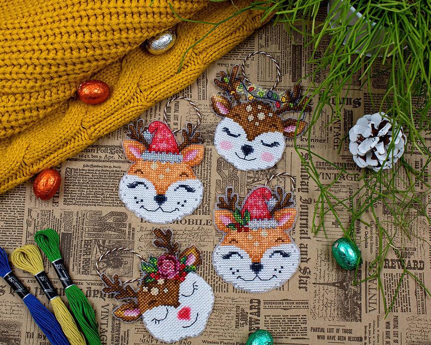 Foxes and Deer JK032L Counted Cross-Stitch Kit