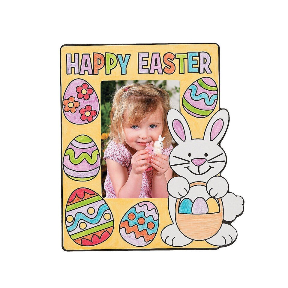 Color Your Own Easter Picture Frames, Craft Kits, 12 Pieces