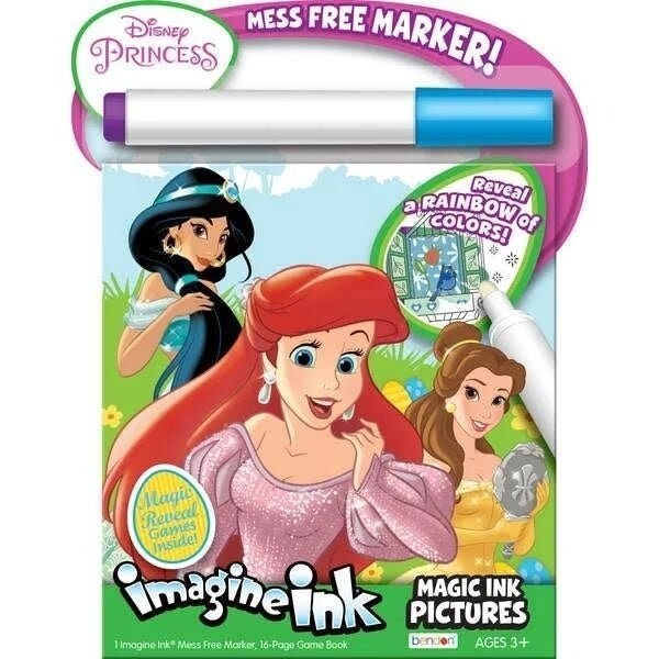 Bendon Princess Imagine Ink Coloring Activity Book Value Size Magic Reveal 16 Pages
