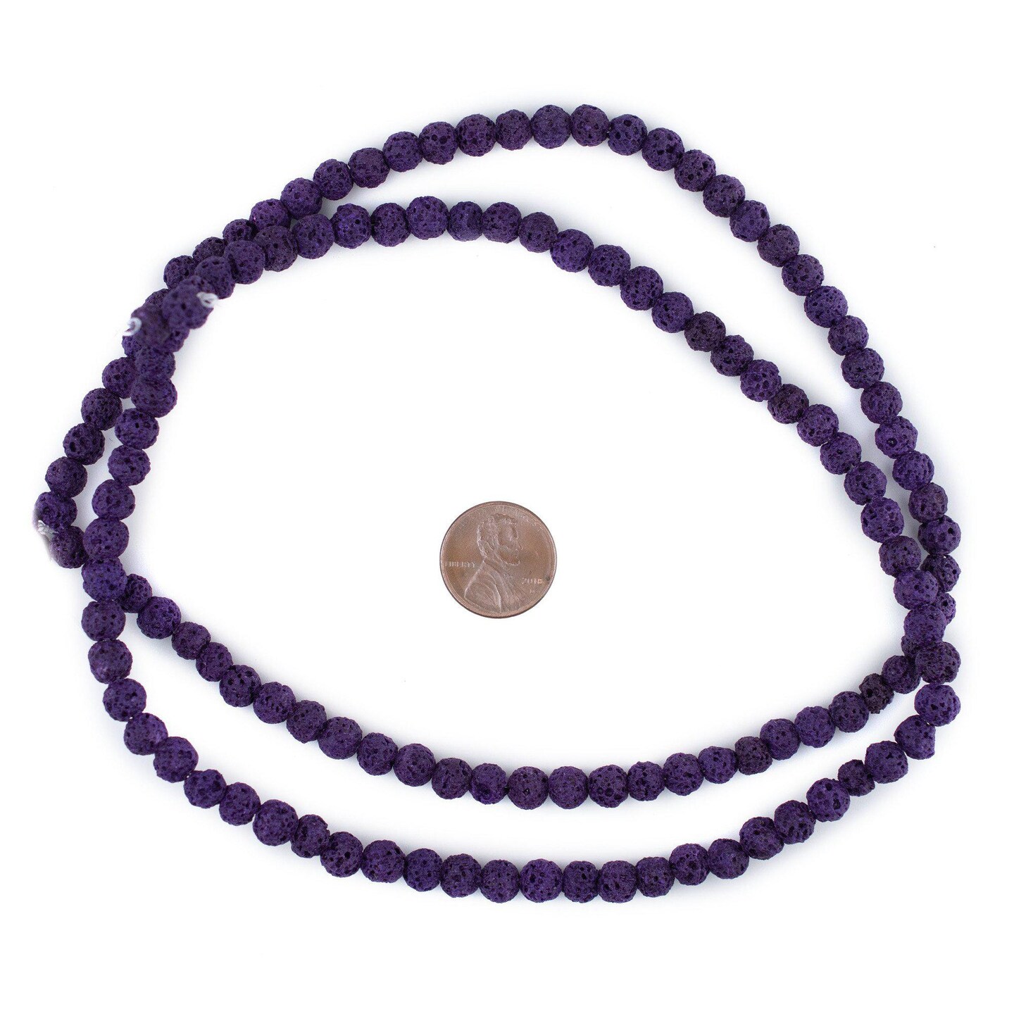 TheBeadChest Purple Volcanic Lava Beads (6mm)