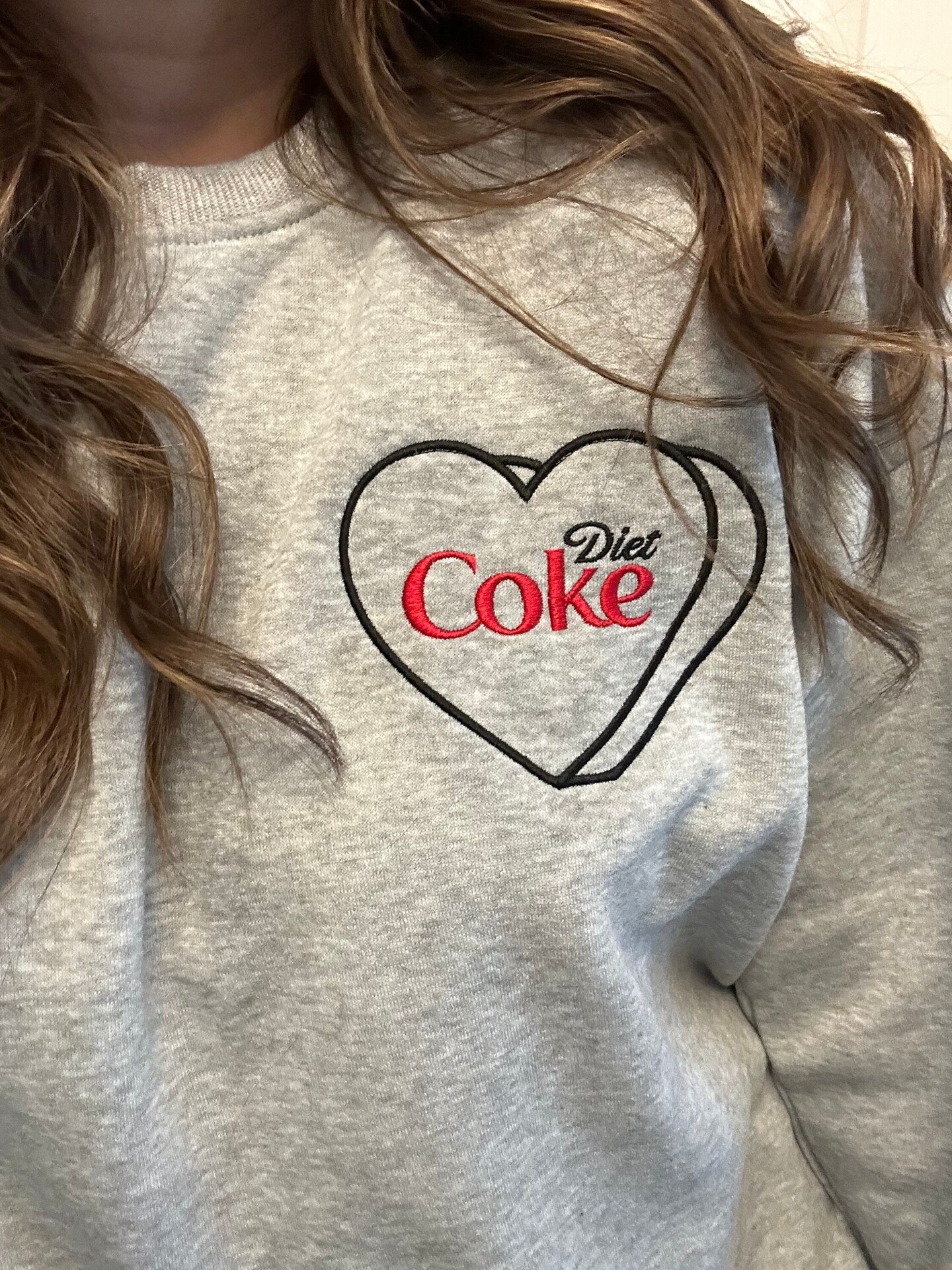 Diet Coke embroidered Crewneck | birthday gift, Mother’s Day, DC | Gifts for her | love | Diet Coke Addict | DPlover | Coke |soda | mom gift product 2