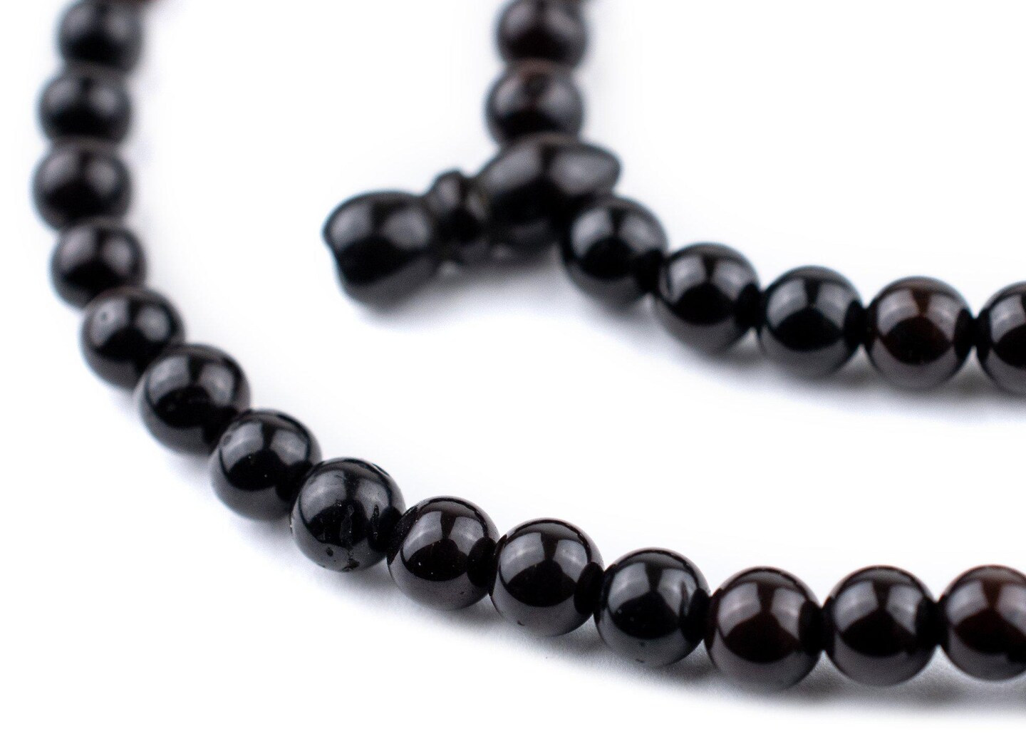 99  Black Round Wooden Arabian Prayer Beads (4mm), Islamic Tasbih, Ramadan Gift, Quality Middle Eastern Beads - The Bead Chest
