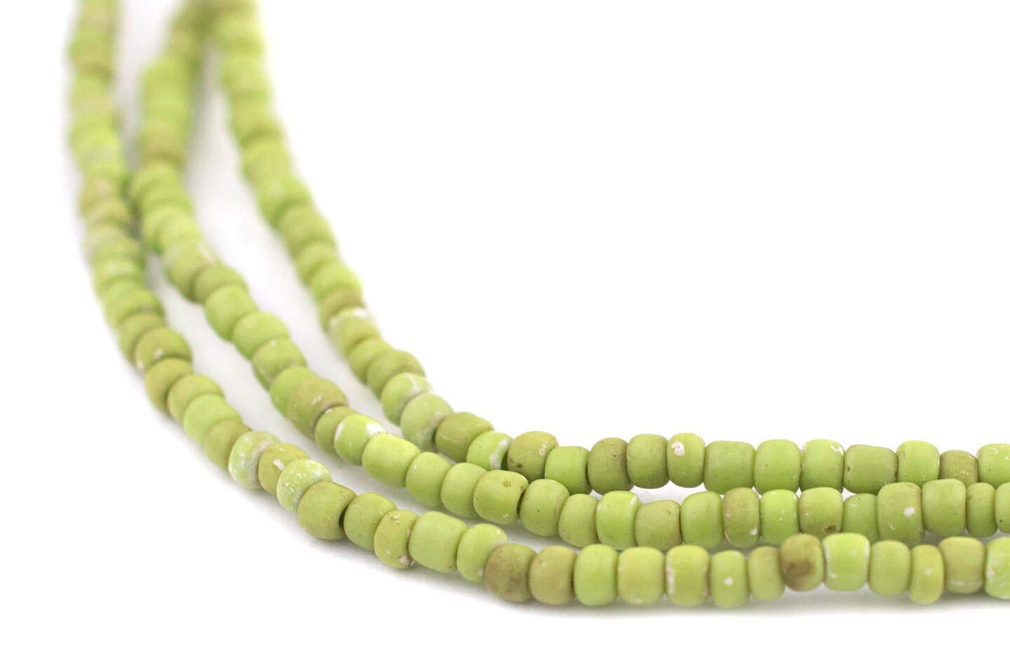TheBeadChest Lime Green Java Glass Seed Beads (2.5mm, 48&#x22; Strand)