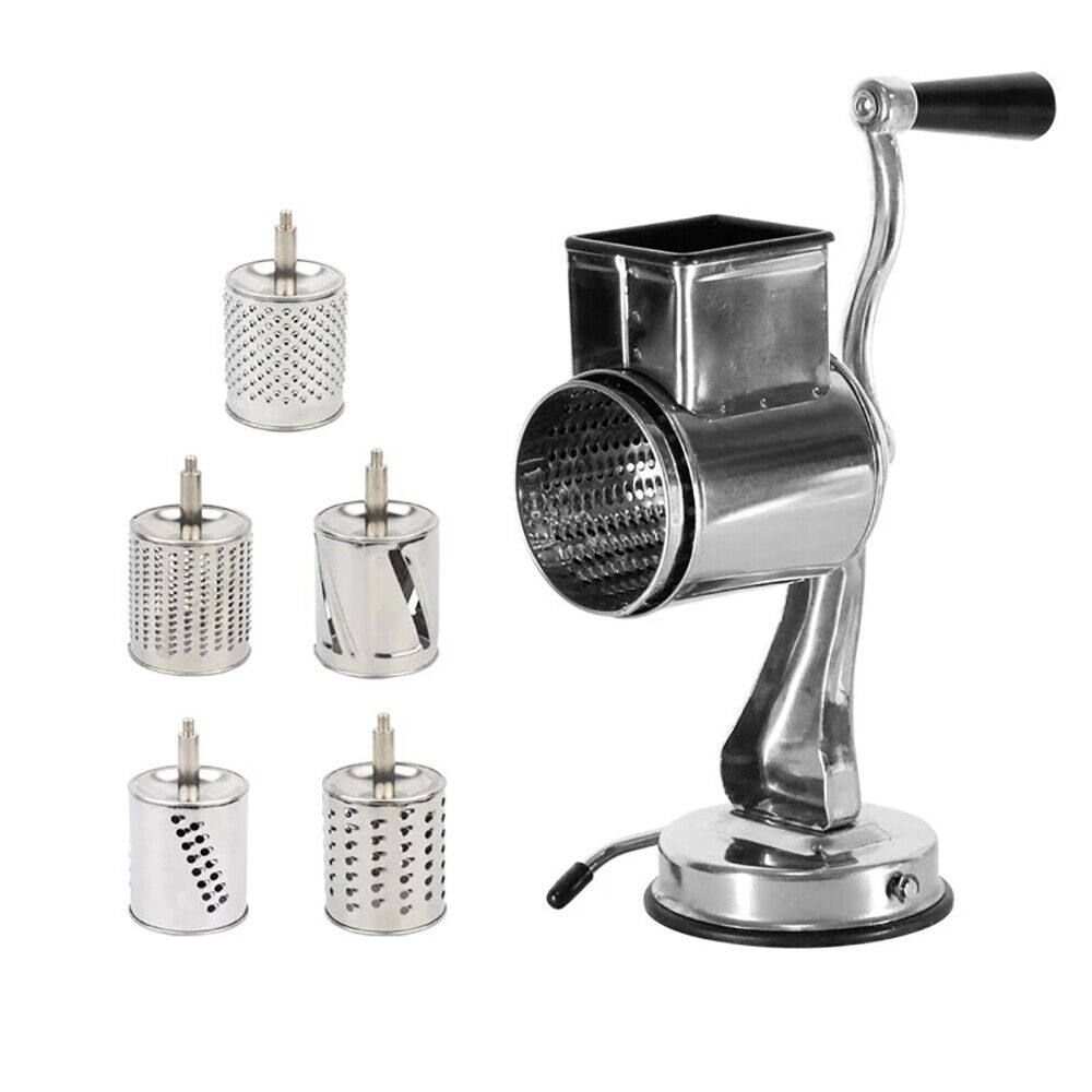 Kitcheniva Stainless Steel Rotary Cheese Vegetable Hand Crank Grater