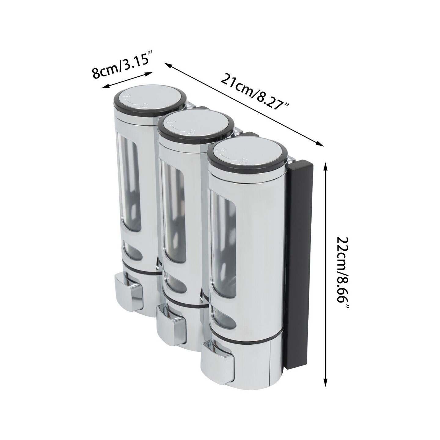Kitcheniva Wall Mounted Shower Soap Dispenser 3-In-1