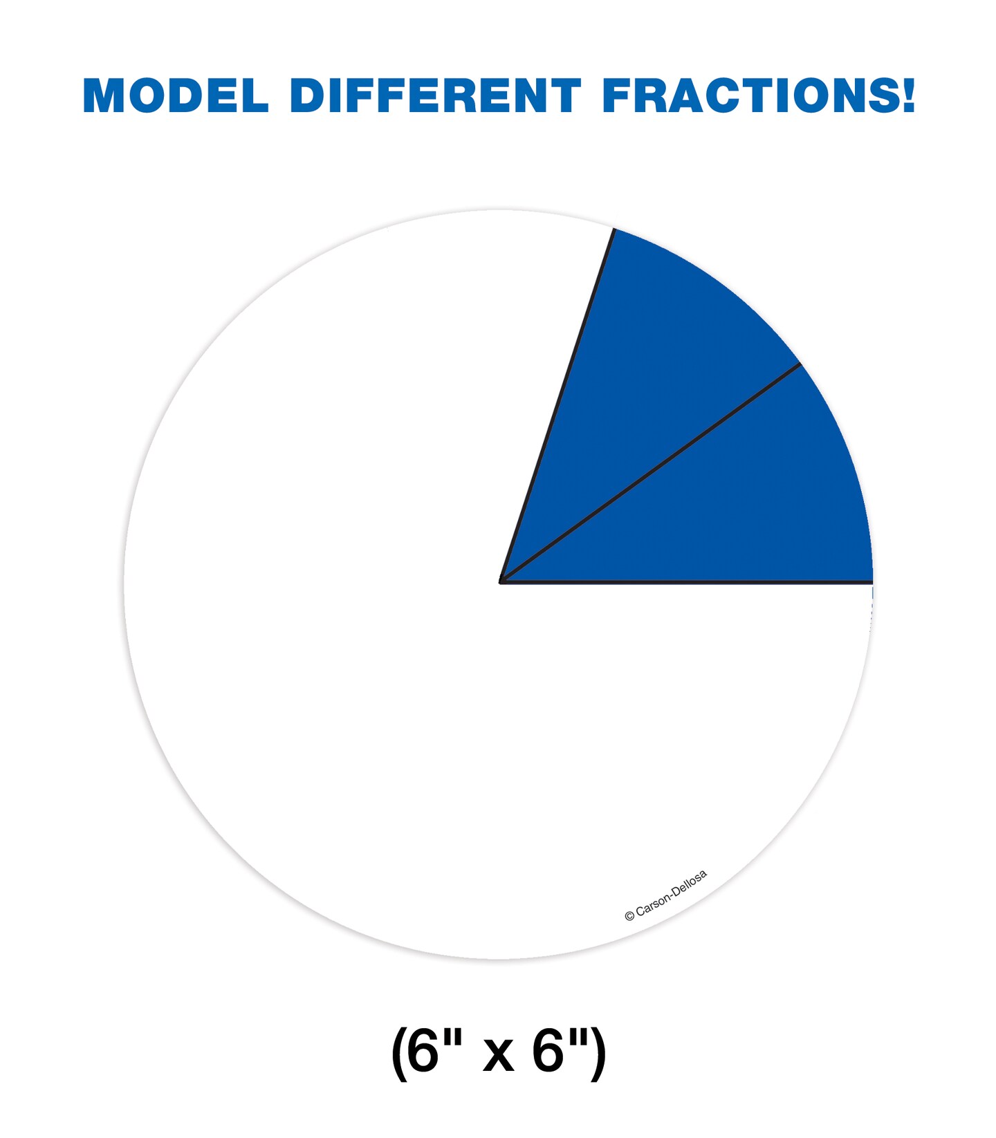 Carson Dellosa 36-Piece Fraction Cutouts, Colorful Cardstock Pie Chart Cut-Outs for Mathematics Practice, Bulletin Board Decorations, Classroom and Homeschool Math Manipulatives