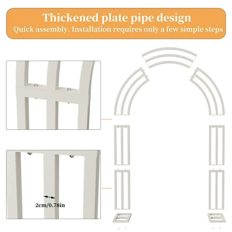 Floral Background Arch Outdoor Anti-rust Metal