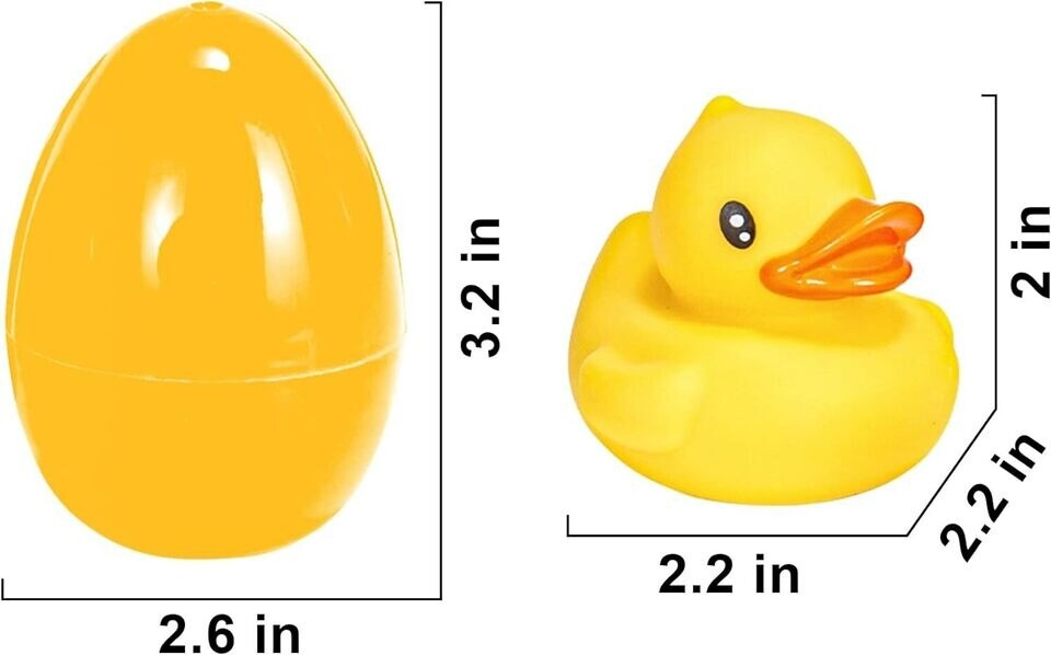 6 Pcs Prefilled Easter Eggs with Light-up Bath Toys Animal Floating Toys