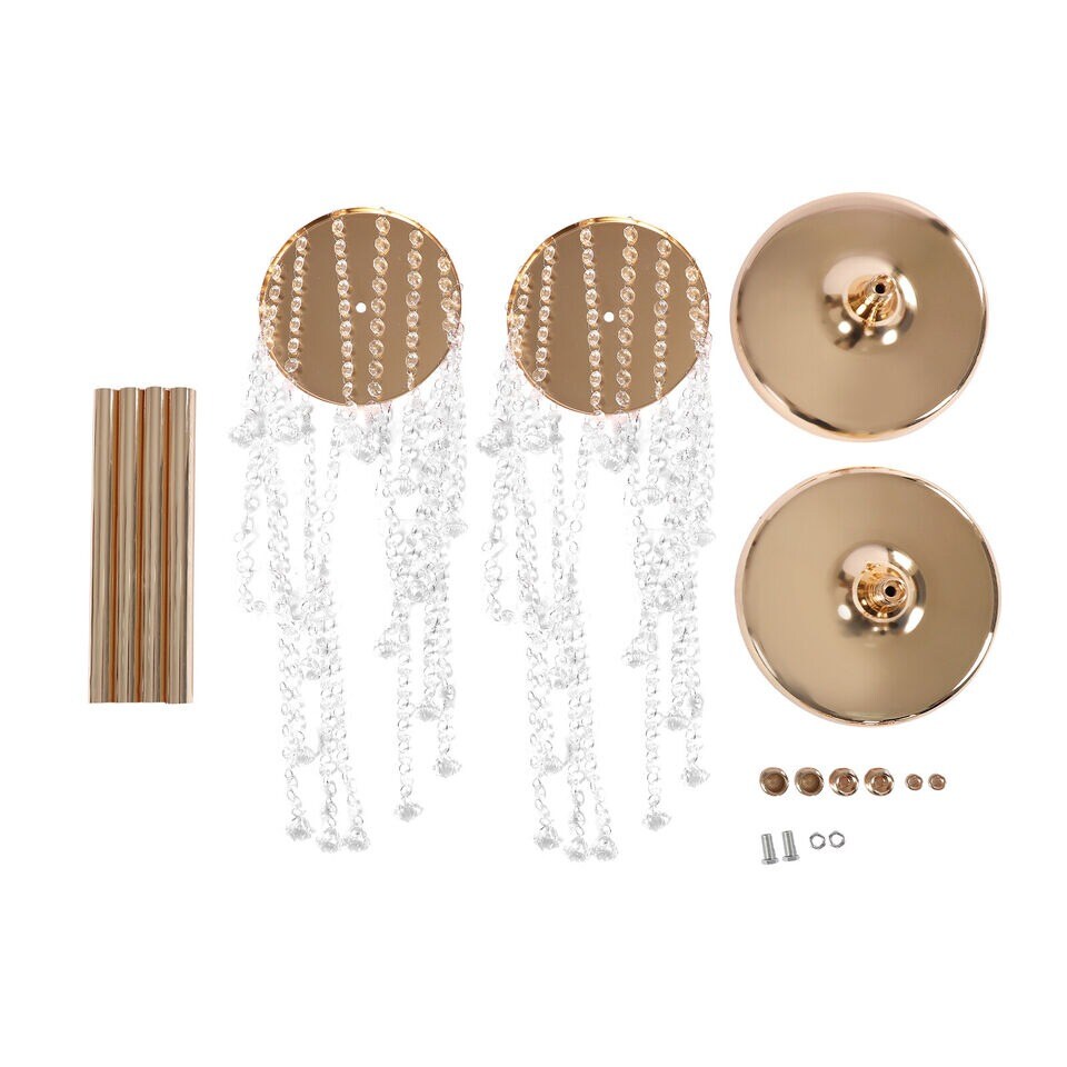2Pcs Tall Wedding Centerpieces Decorative Flower Vases Crystal Display Rack