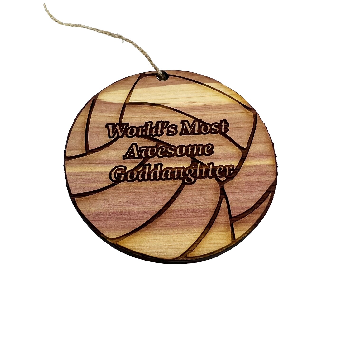 Volleyball Worlds most awesome Goddaughter - Cedar Ornament Volleyball Worlds most awesome Goddaughter - Cedar Ornament
