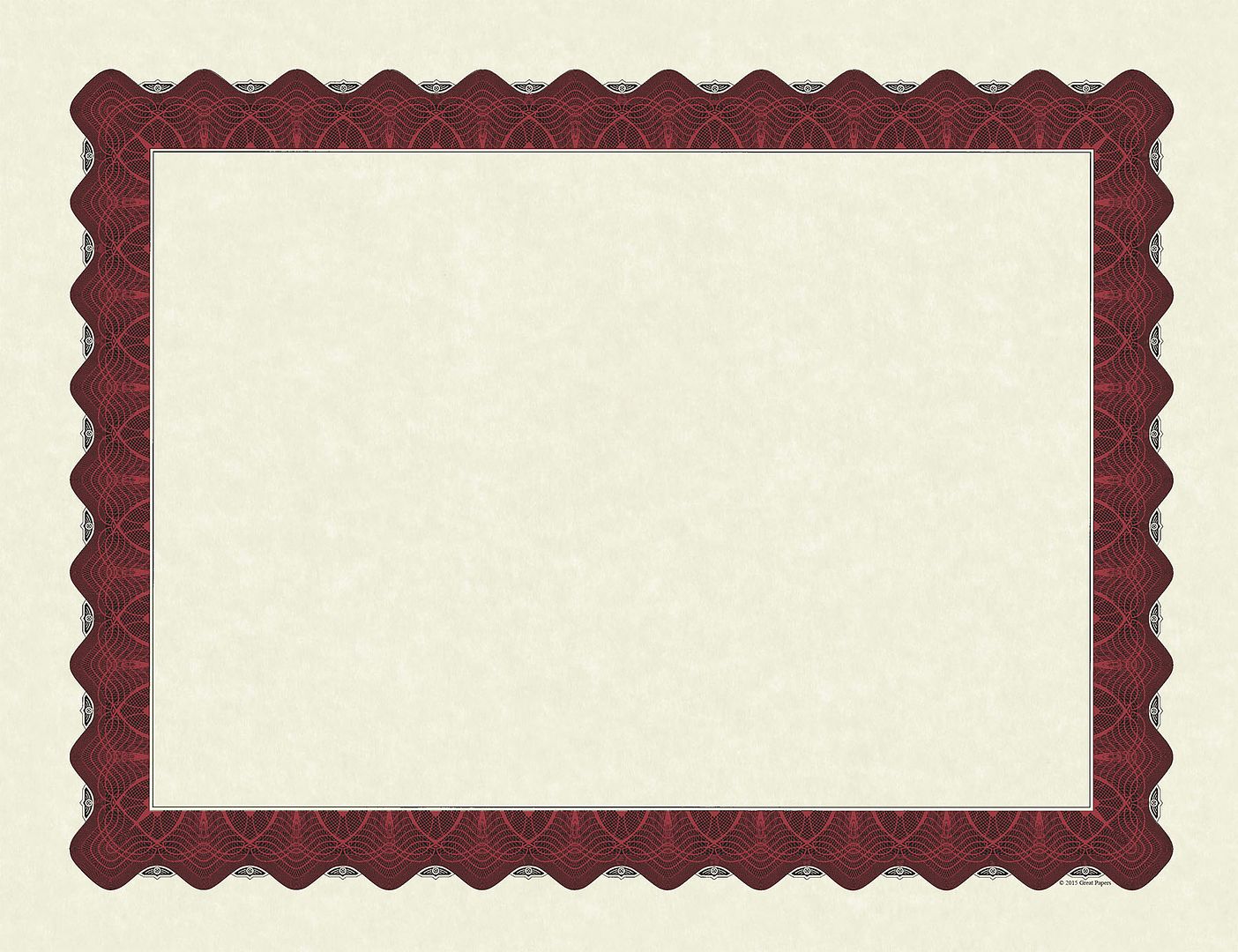 Great Papers! Parchment Certificates with Metallic Border, Red Border, 8.5&#x22; x 11&#x22;, Printer Compatible, 25 Count