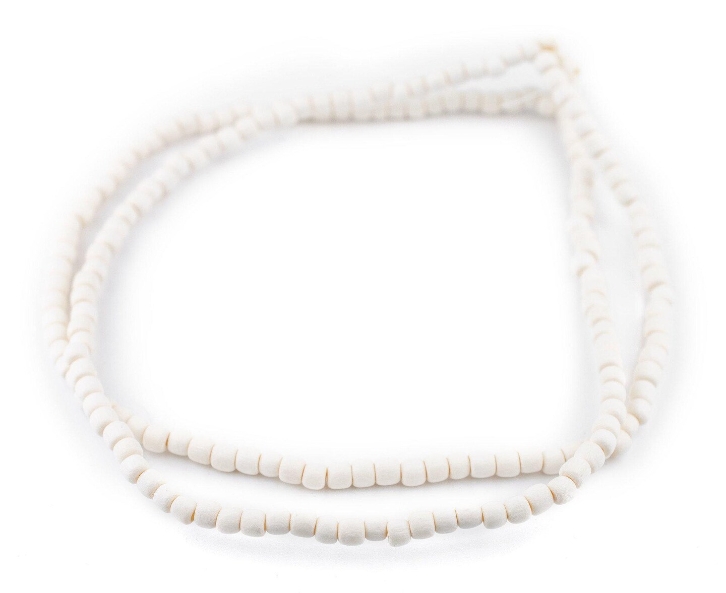 The Bead Chest White Nugget Natural Wood Beads (5mm): Organic Eco-Friendly Wooden Bead Strand for DIY Jewelry, Crafts, Necklace and Bracelet Making