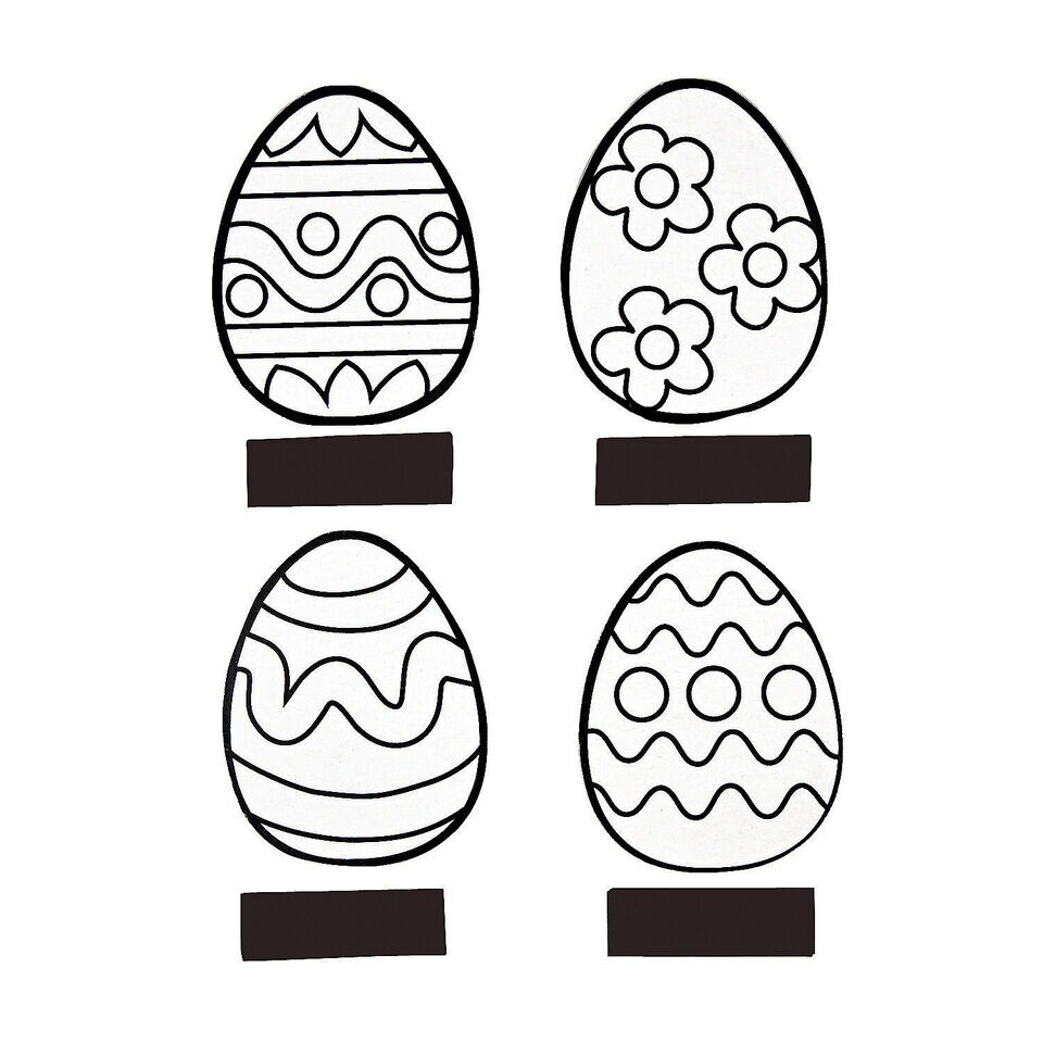 Color Your Own Easter Egg Magnets, Craft Kits, 12 Pieces