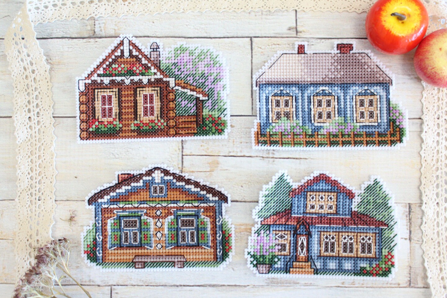 Houses. Magnets SR-706 Counted Cross Stitch Kit
