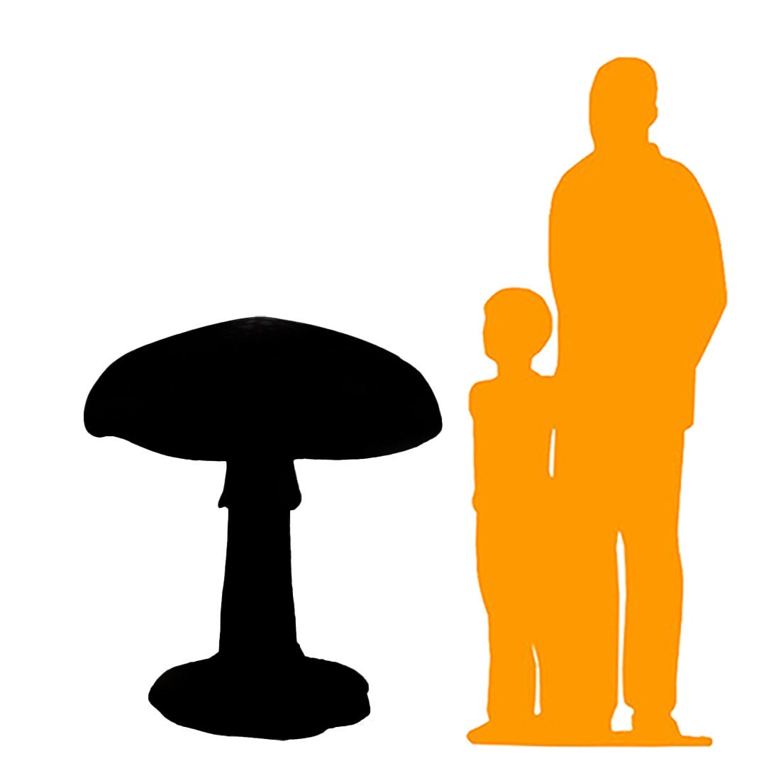 Large Pink Mushroom Over Sized Statue