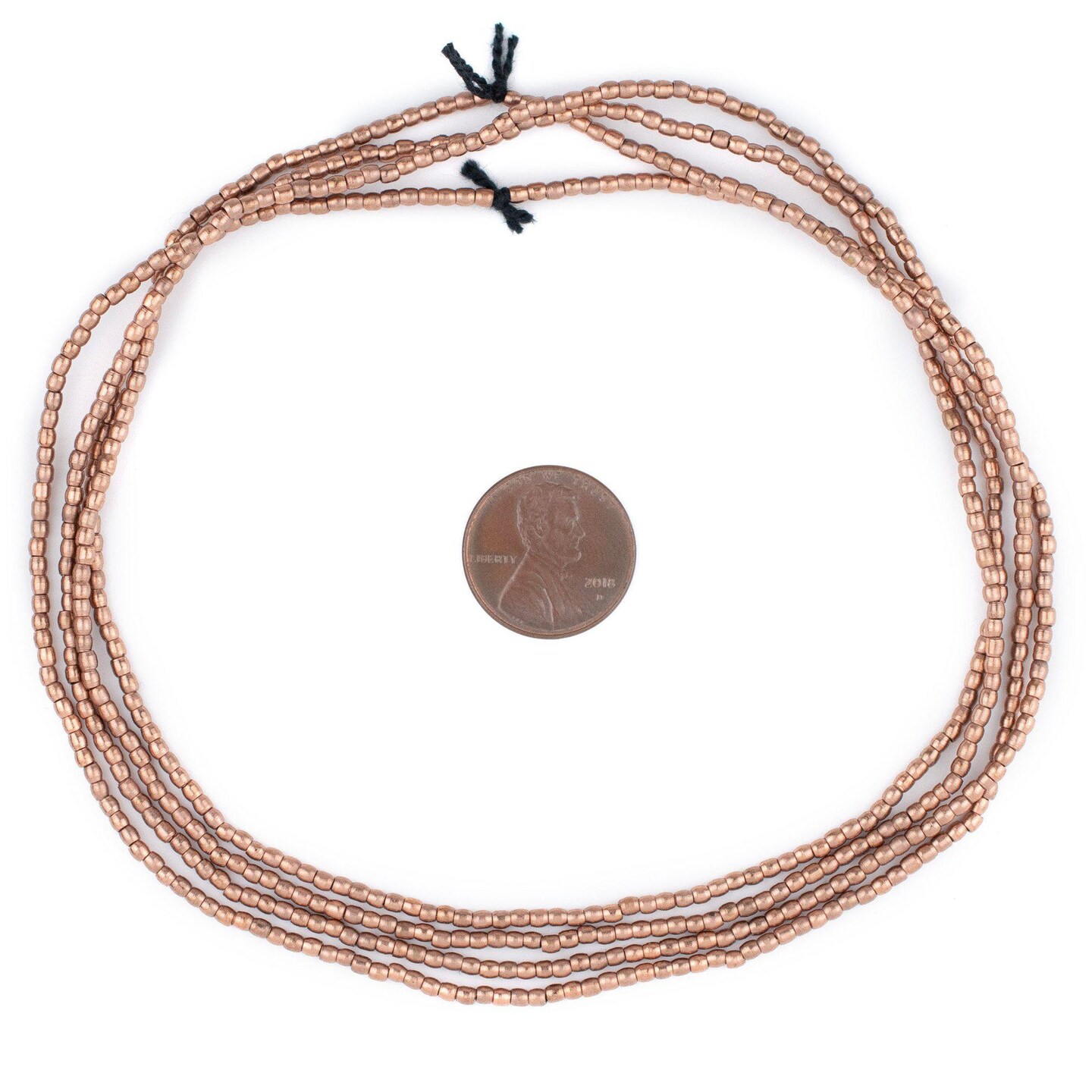 TheBeadChest Copper Tiny Oval Beads (2mm)