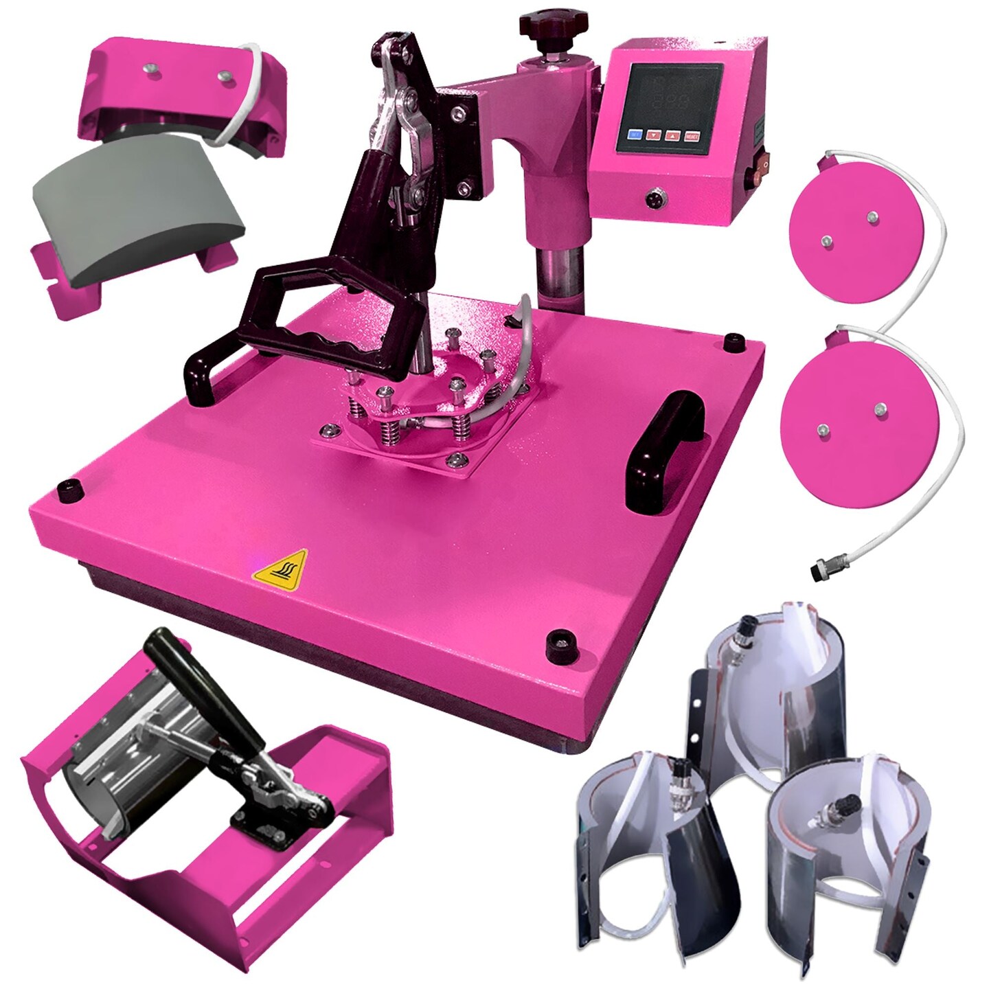 Silhouette Matte Black Cameo 5 w/ 8-in-1 Pink Heat Press &#x26; Siser HTV