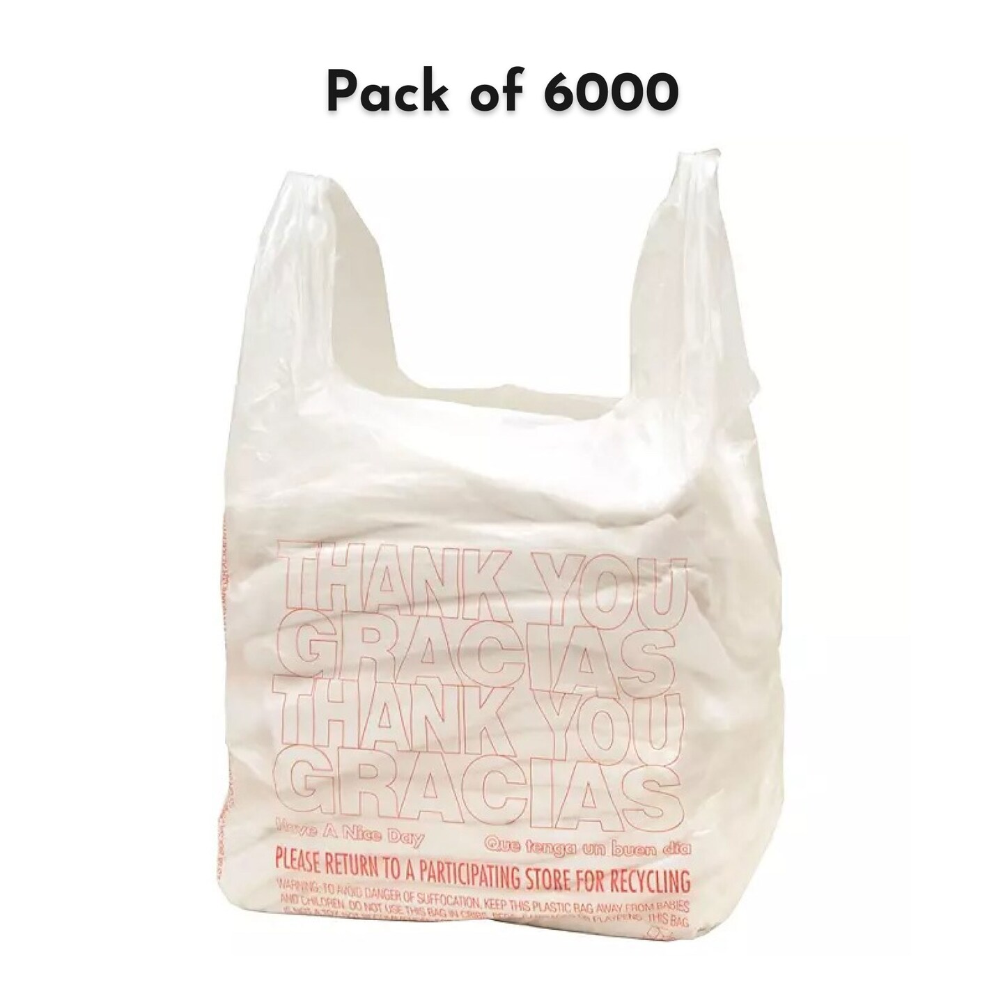 Best Plastic Merchandise Bags Small T-Shirt Carry-Out Bags, 11.5&#x22; x 6.5&#x22; x 22&#x22; | MINA&#xAE;