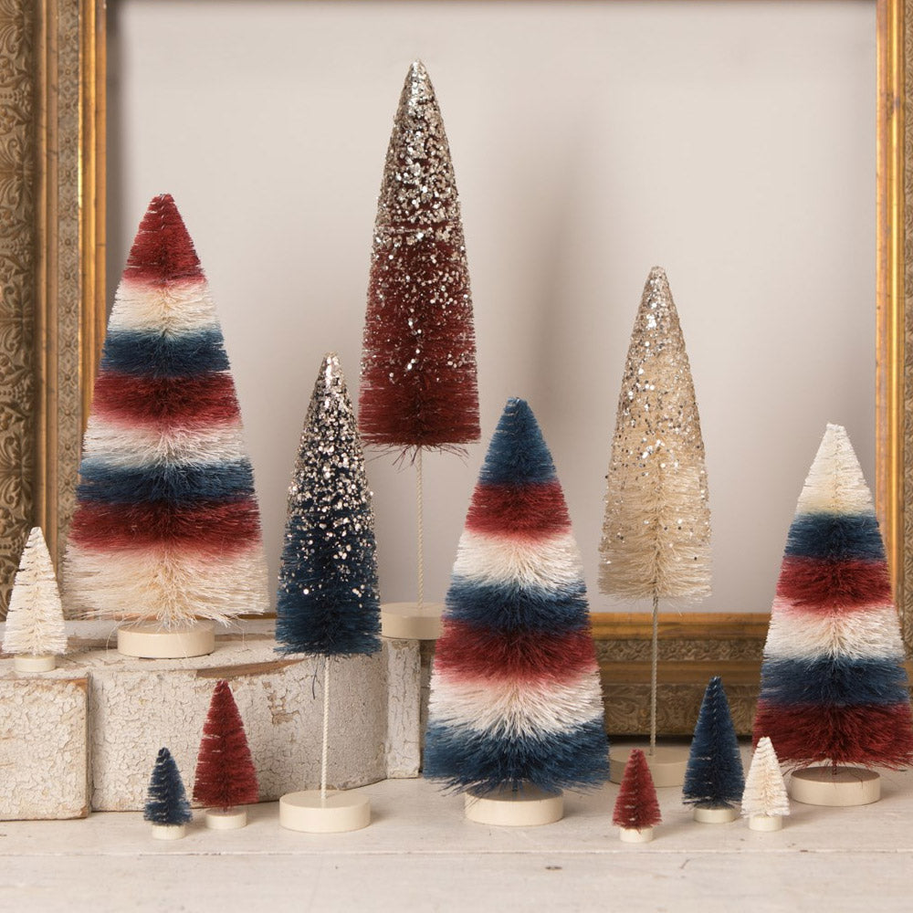 Firework Bottle Brush Tree - Set of 3