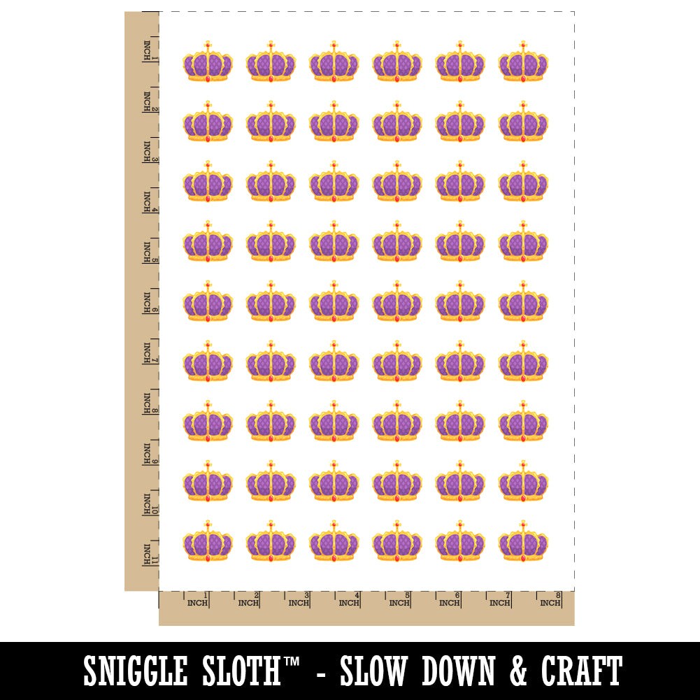 King Queen Royal Crown Temporary Tattoo Water Resistant Fake Body Art Set Collection (1 Sheet)