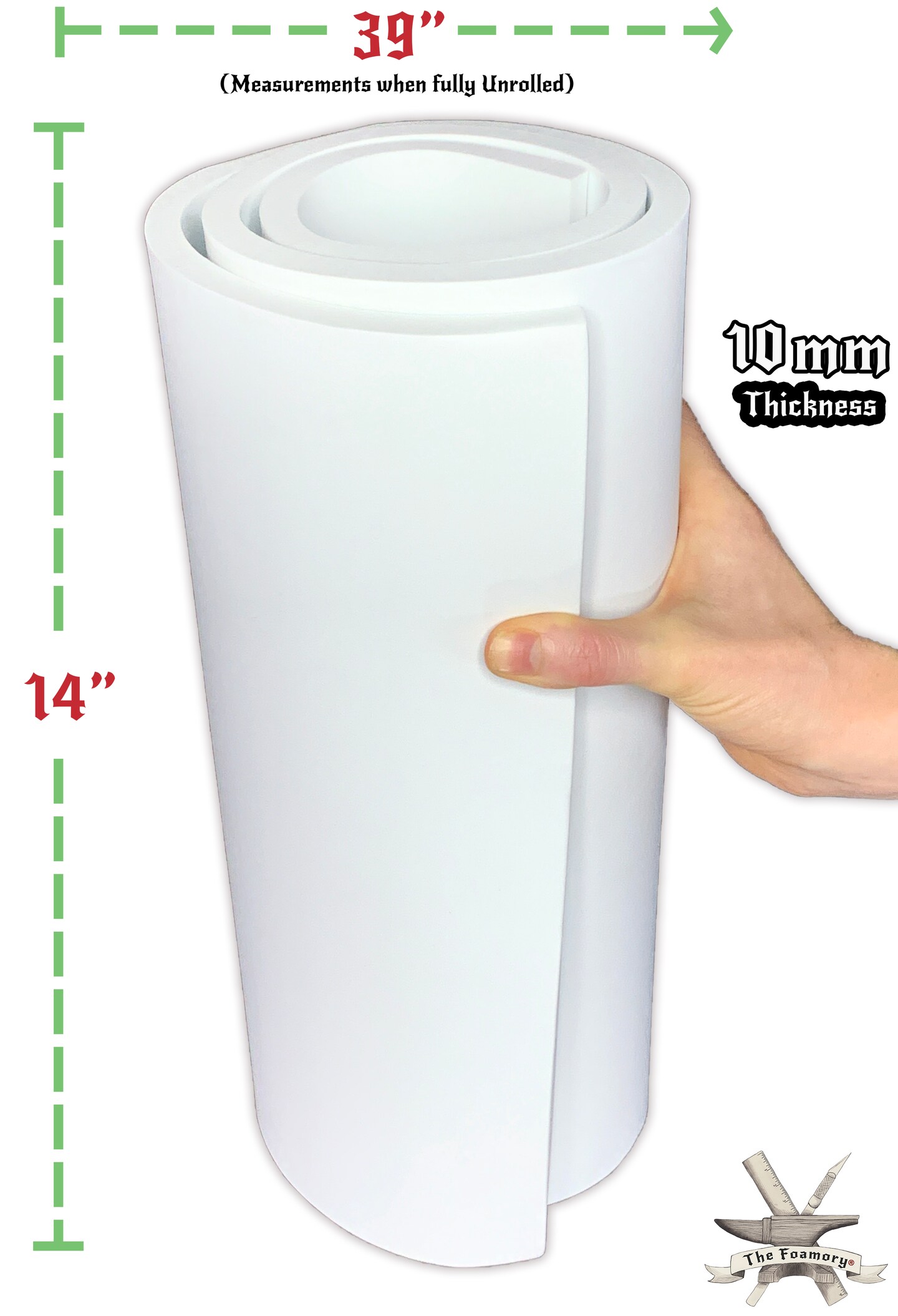 EVA Foam Cosplay | 14&#x22; x 39&#x22; Sheet | Ultra High Density 85kg/m3 | by The Foamory