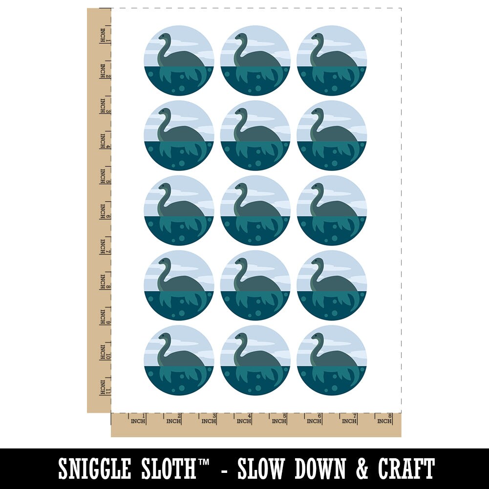 Nessie Loch Ness Monster Temporary Tattoo Water Resistant Fake Body Art Set Collection (1 Sheet)