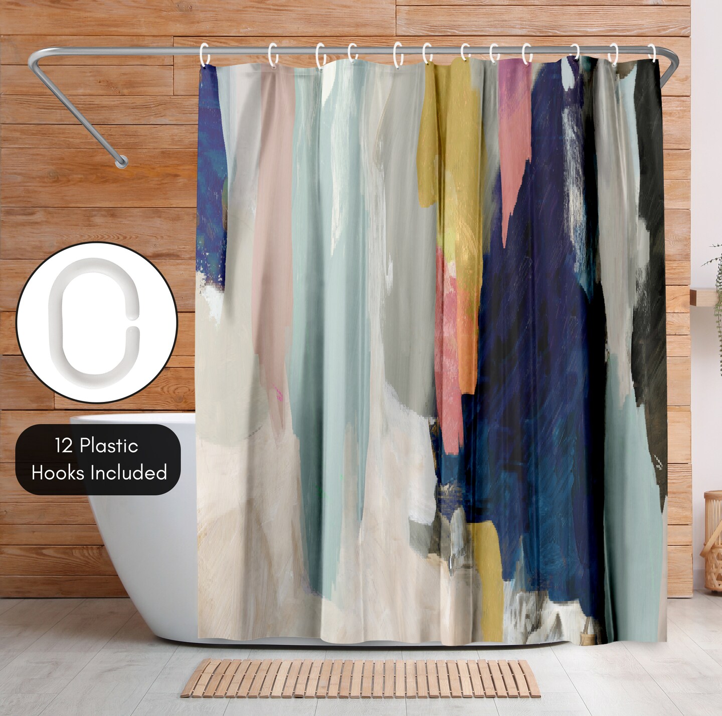 Americanflat 71&#x22; x 74&#x22; Shower Curtain, Somber by PI Creative Art
