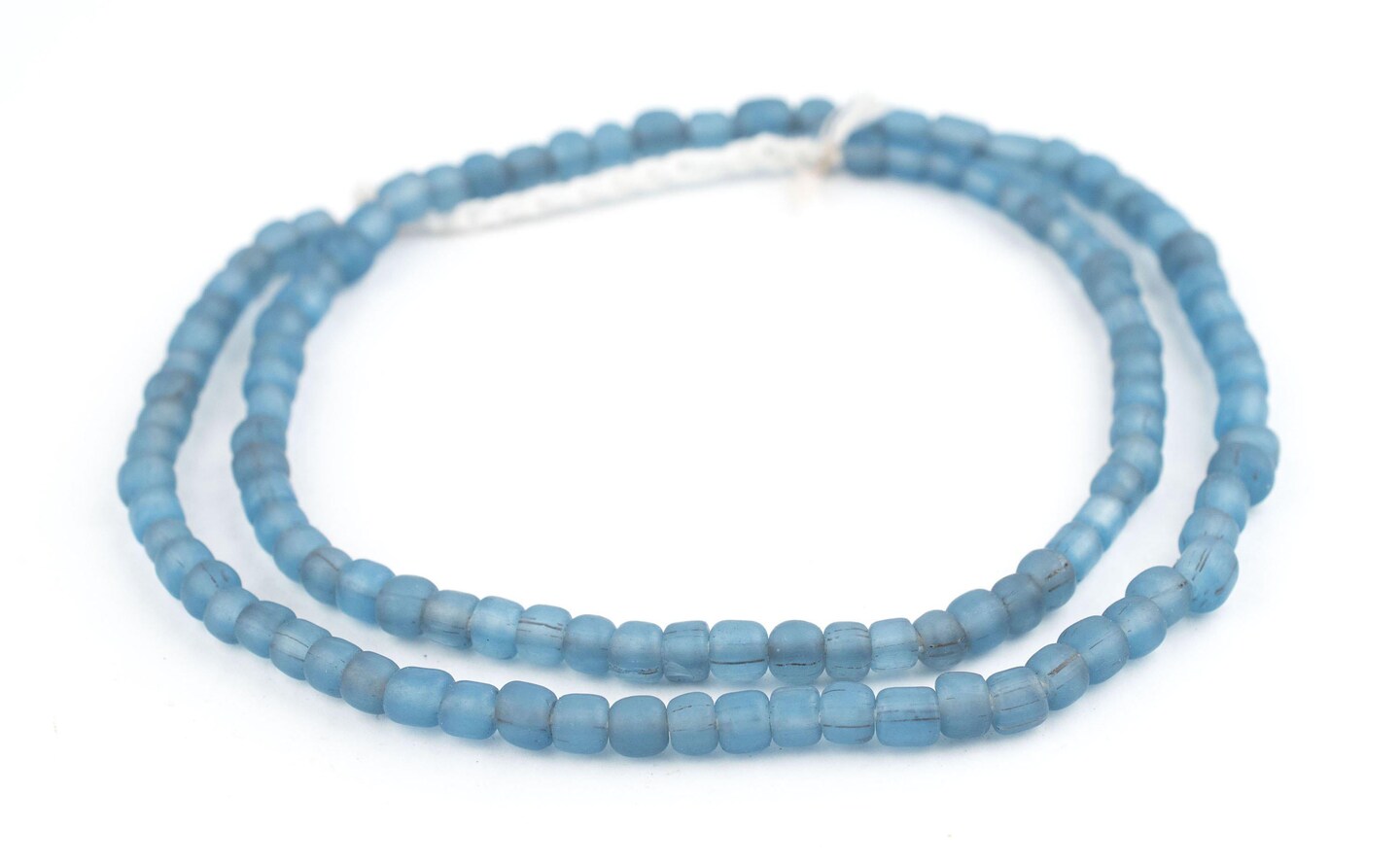 TheBeadChest Indonesian Glass Beads, Small Java Bali 4mm Spacers Jewelry Making Supplies for Necklaces, Bracelets, DIY Crafts (Light Blue)