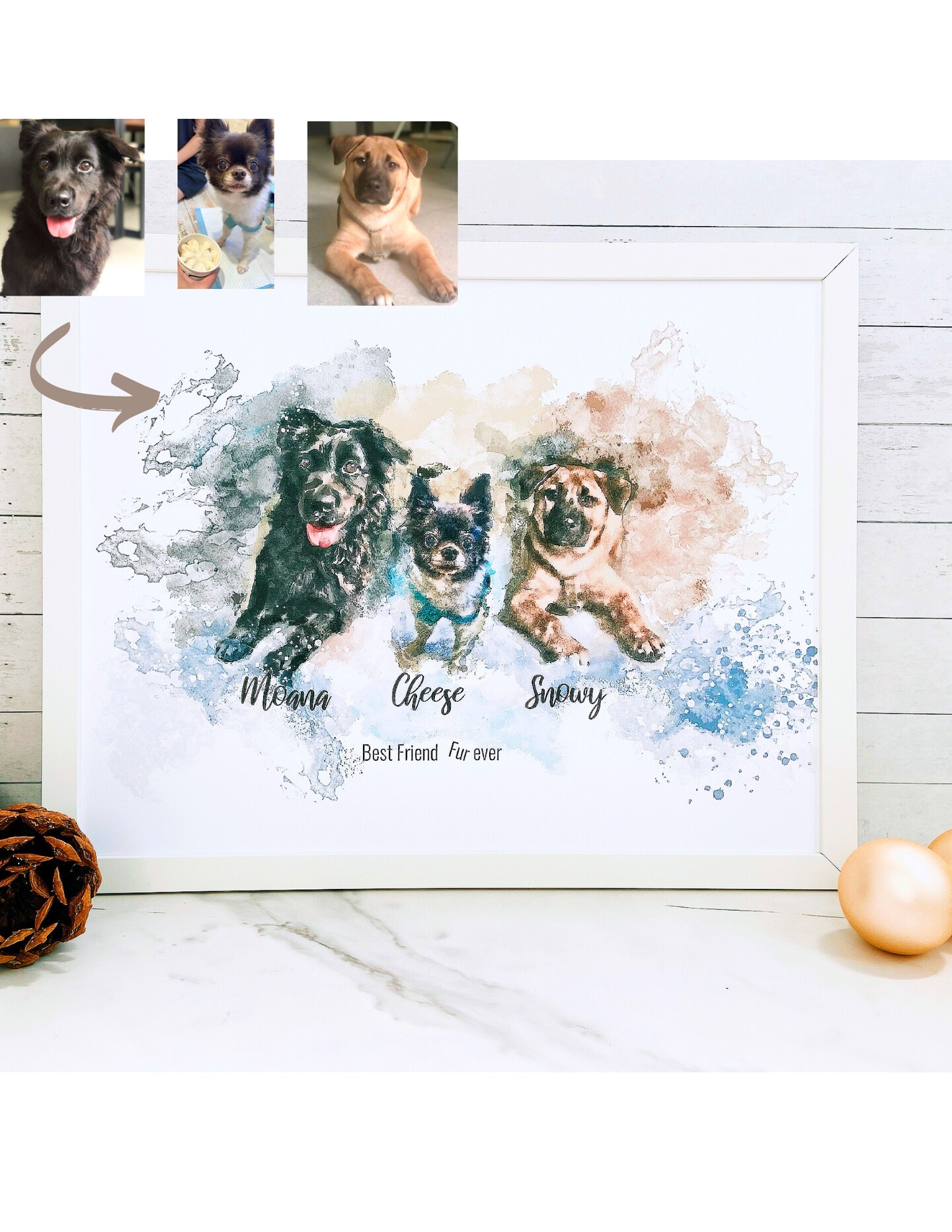 Custom Pet Portrait, Pet Portrait, Custom Painting, Watercolor Painting, deals Gift Art, Dog Portrait, Pet Memorial, Paint My Dog, Pet Lover Gift