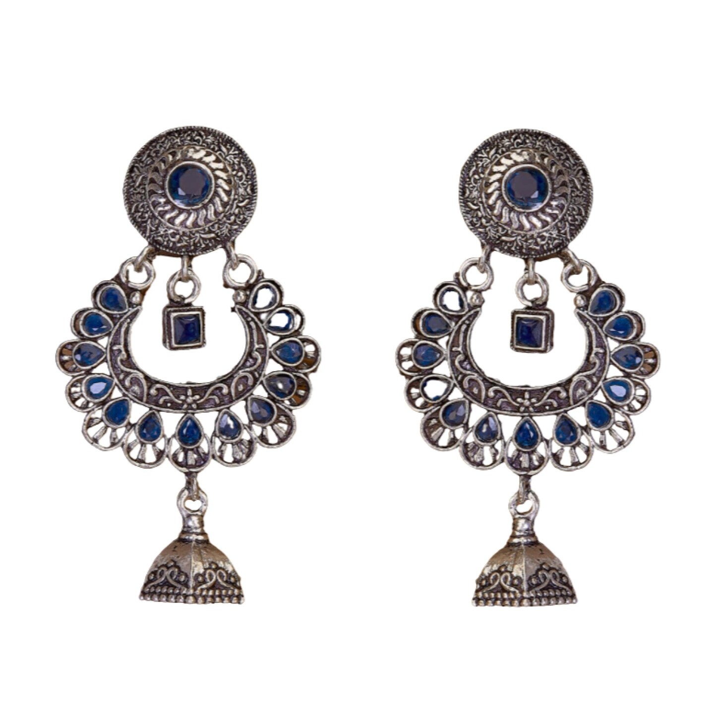 Long earrings jhumka on sale style