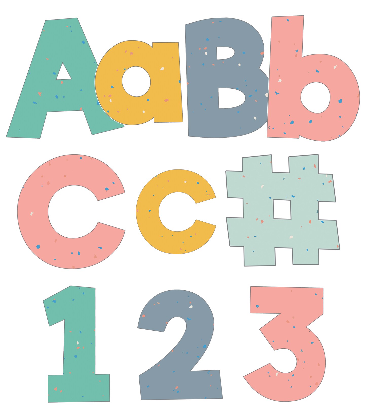 Carson Dellosa We Belong 219pc Pastel Bulletin Board Letters, 4&#x22; Letters &#x26; Numbers Bulletin Board Decorations for White Board, Bulletin Board, Cork Board, Message Board, Letter Board, Classroom Decor