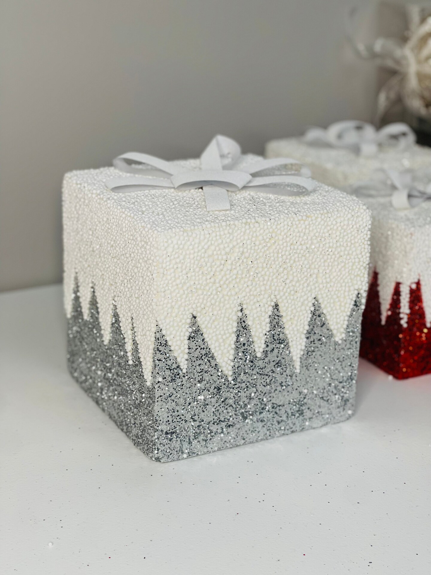 Gift Box Decor for Holidays Christmas 5.9&#x27;&#x27;