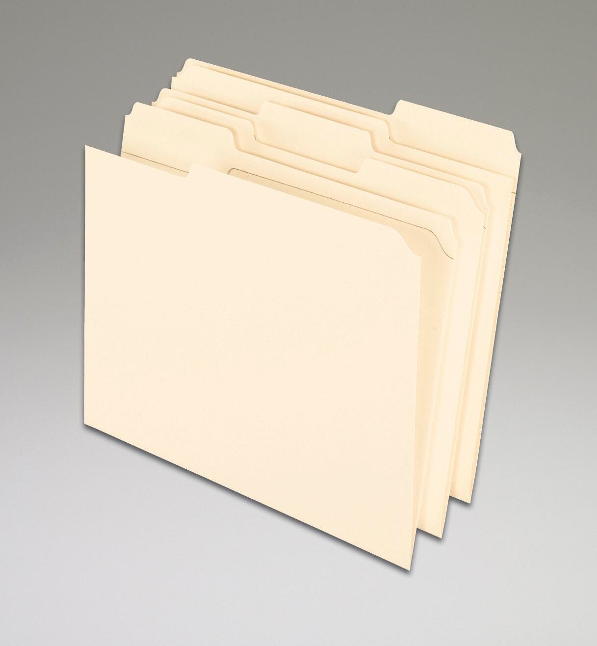 Pendaflex Reinforced File Folder, Letter Size, 1/3 Cut Tabs, Manila ...