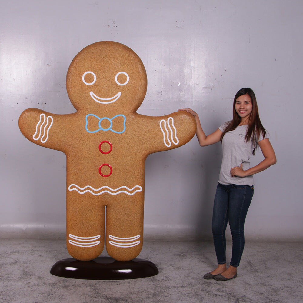 Man Gingerbread Cookie Over Sized Statue