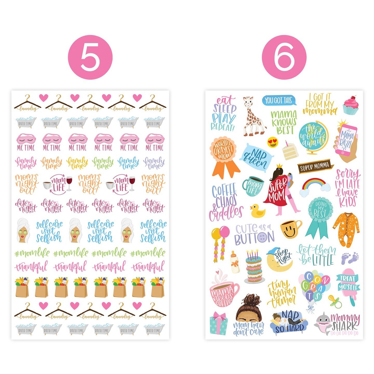 bloom daily planners Sticker Sheets, Pregnancy &#x26; Baby&#x27;s First Year Stickers V2