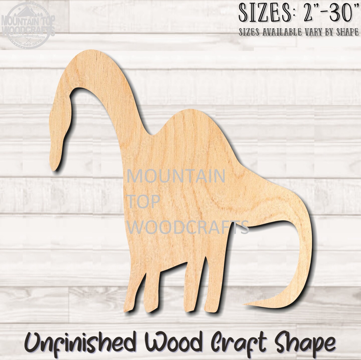 Brontosaurus Dinosaur 1 Unfinished Wood Shape Blank Laser Cutout ...