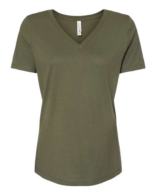 BELLA + CANVAS Women’s Relaxed Jersey V-Neck Short Sleeve T-Shirt – for Everyday Wear