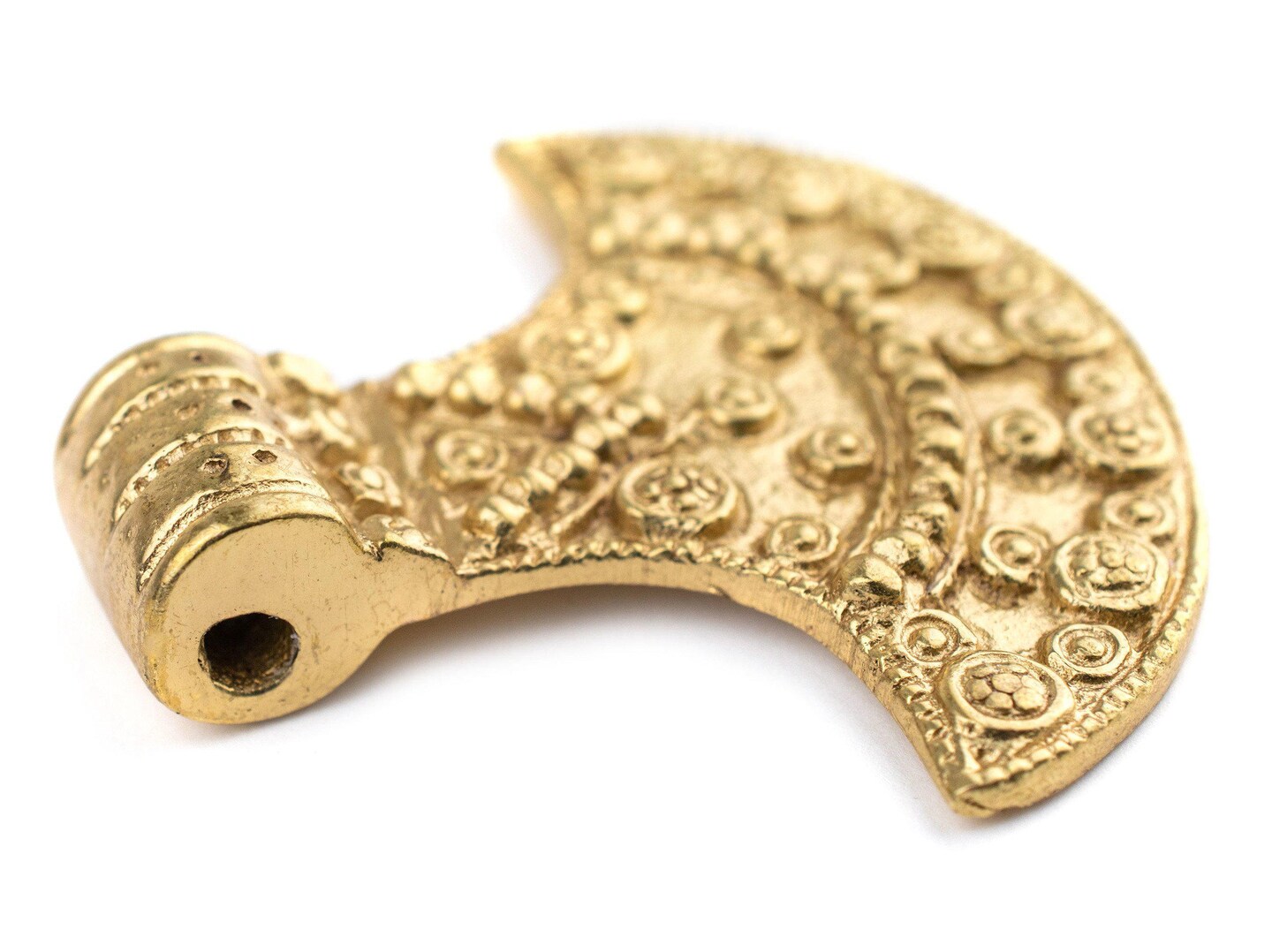 TheBeadChest Brass Patterned Shield Pendant (50x50mm)
