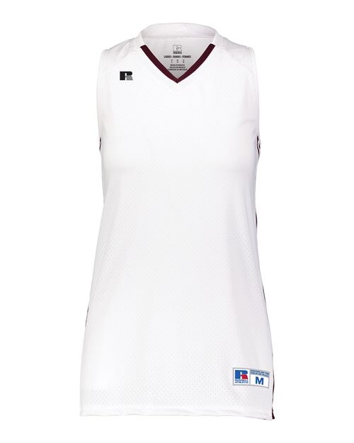 Russell Athletic Women's Basketball Jersey, Size: 2xl, Color: Maroon/ white | Michaels Russell Athletic Women's Basketball Jersey, Size: 2xl, Color: Maroon/ white | Michaels