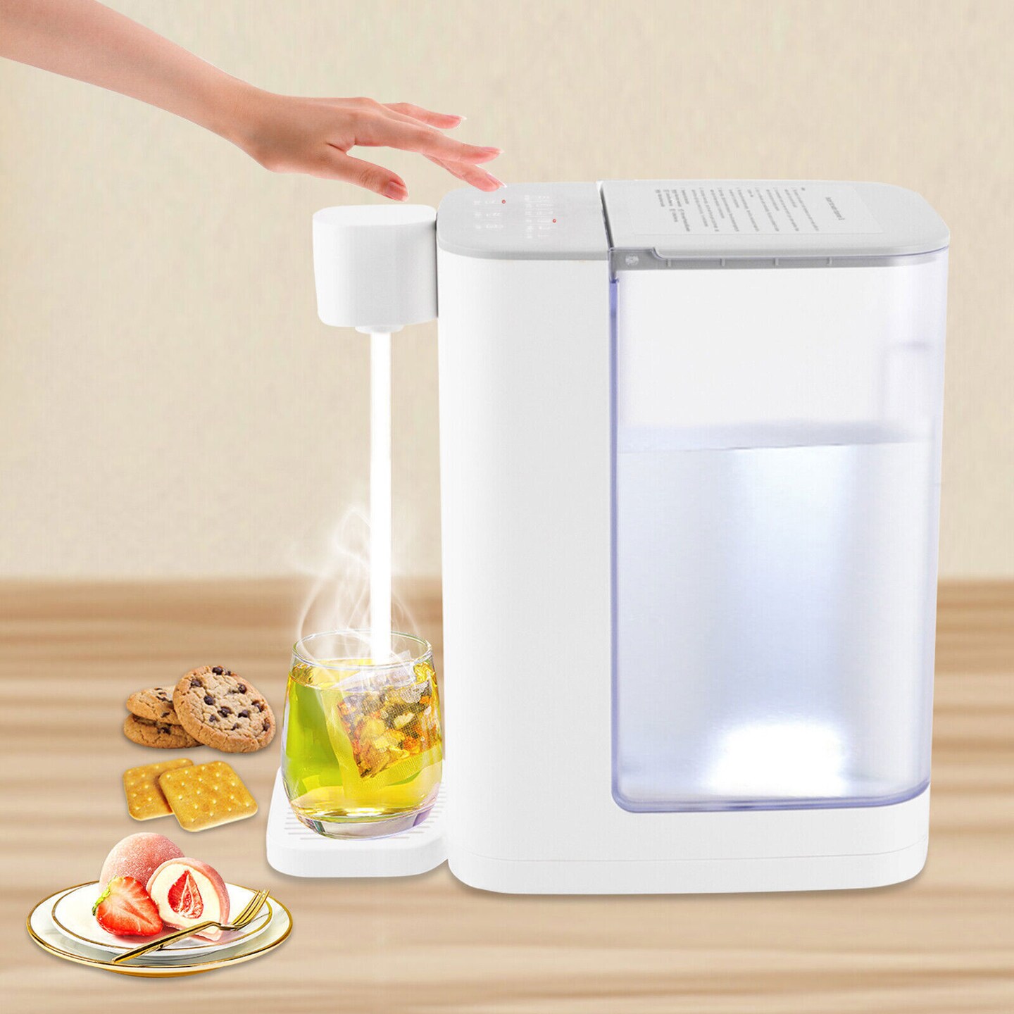 Kitcheniva 1600W Electric Instant Hot Water Dispenser With Temperature Control 3L / 102Oz