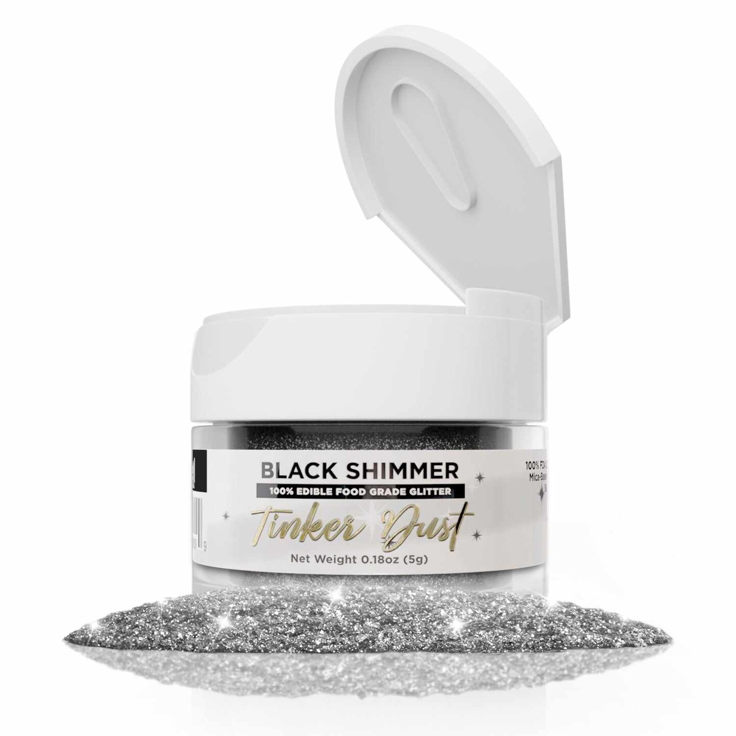 Black Edible Glitter | Tinker Dust&#xAE; 5 Grams
