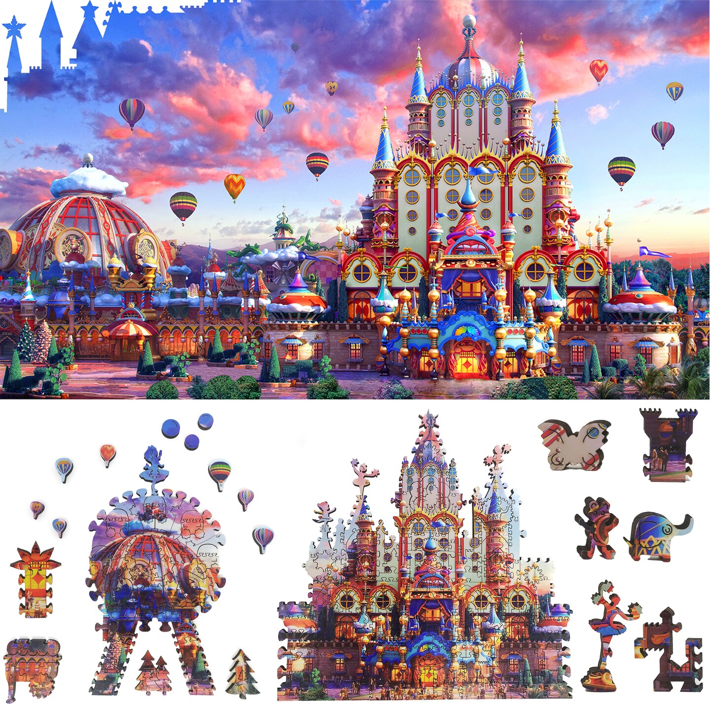 Wooden Jigsaw Puzzles for Adults - Uniquely Shaped Pieces