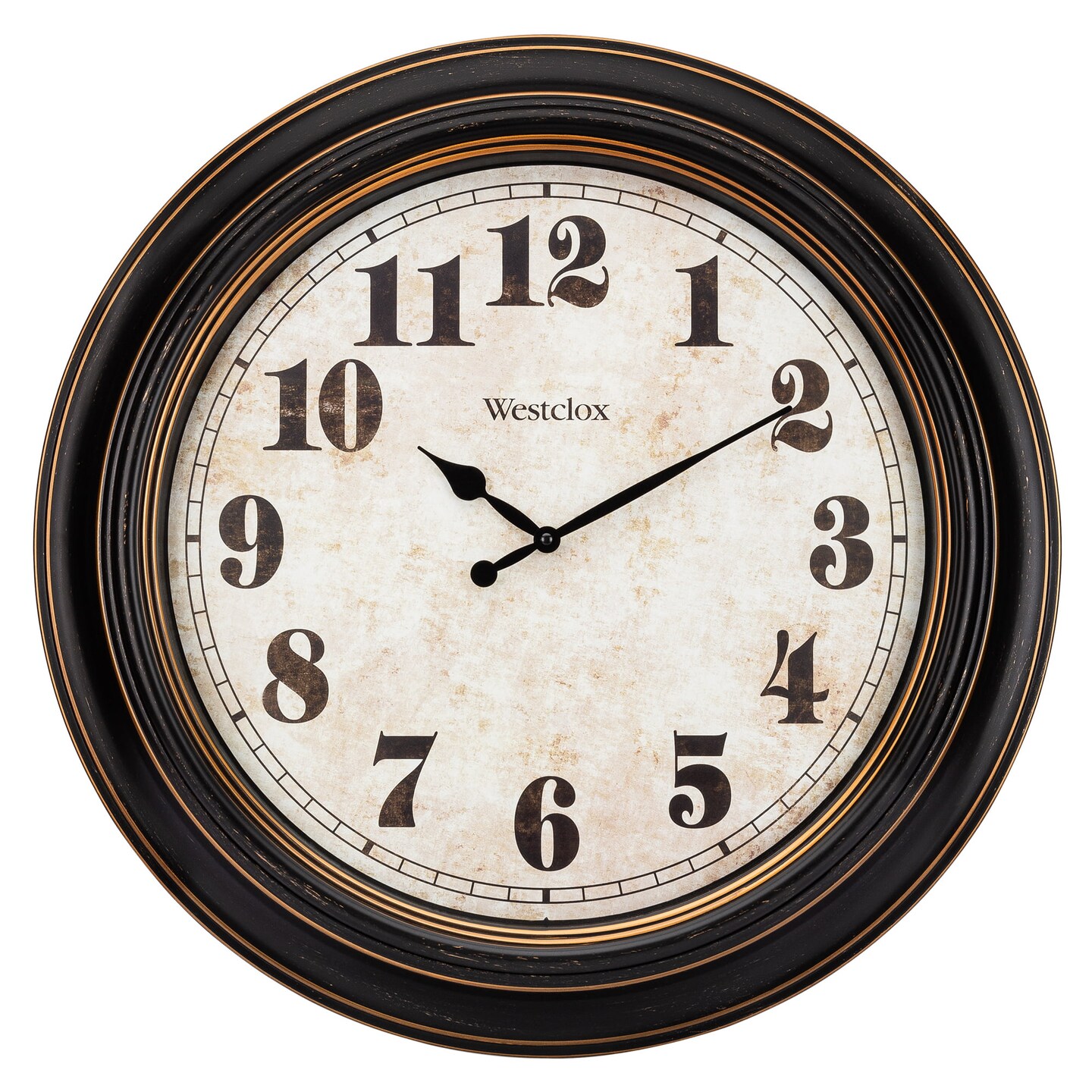 Westclox Brown and Bronze Round Oversized Classic Analog Quartz Accurate Wall Clock