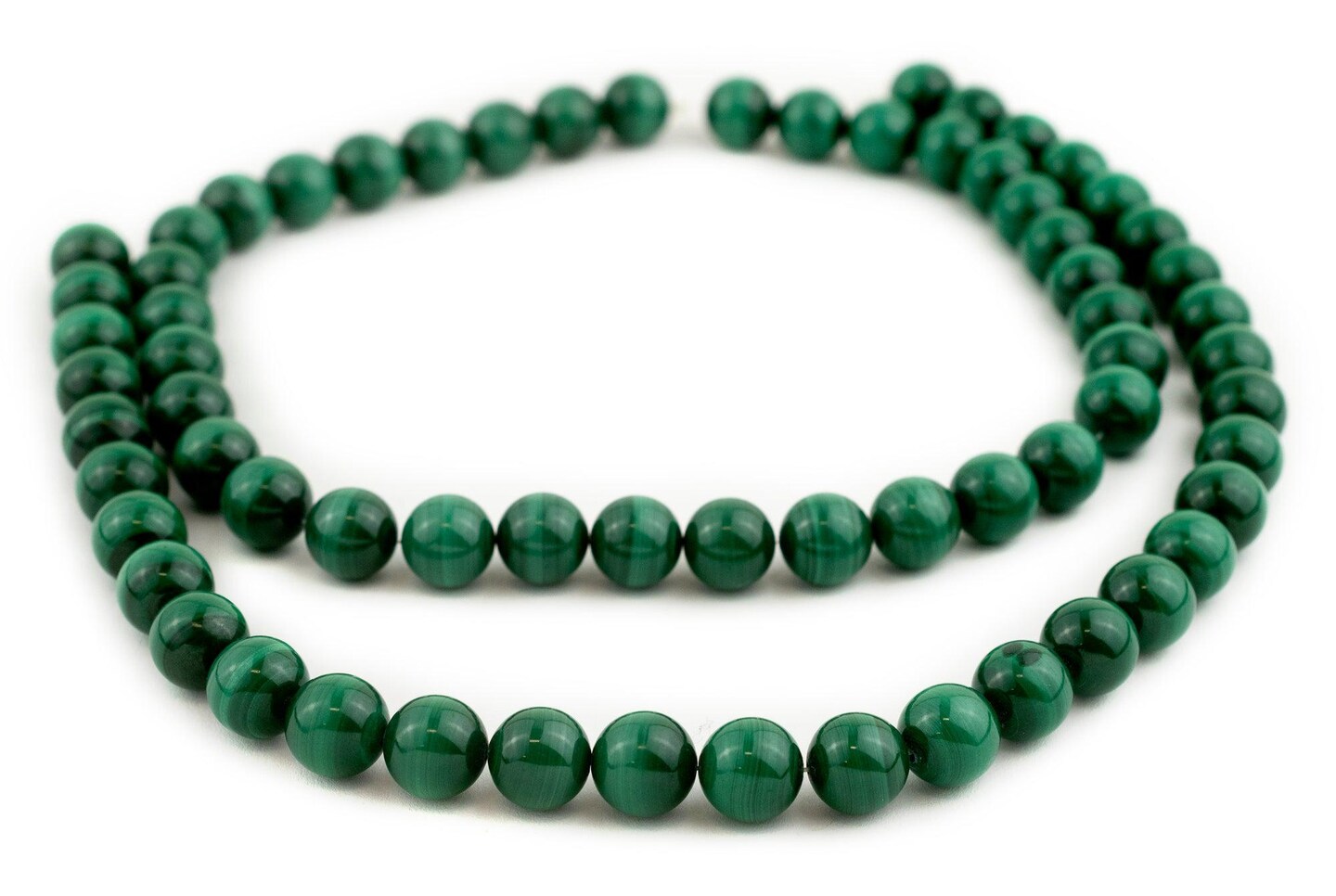 TheBeadChest Round Malachite Beads (12mm)