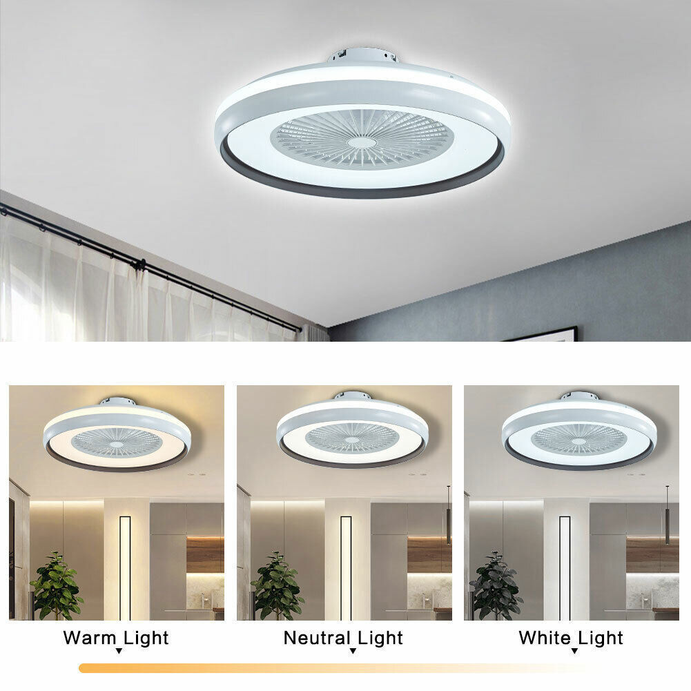 Kitcheniva Modern Acrylic Ceiling Fan Lamp Chandelier With Remote