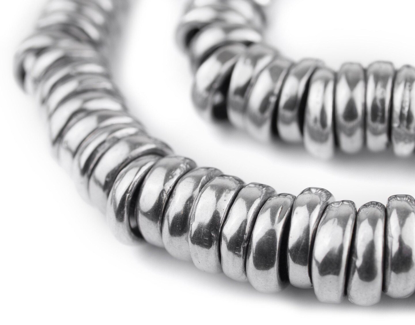 The Bead Chest Aluminum Mursi Ring Beads (16mm): Tribal Metal Spacers